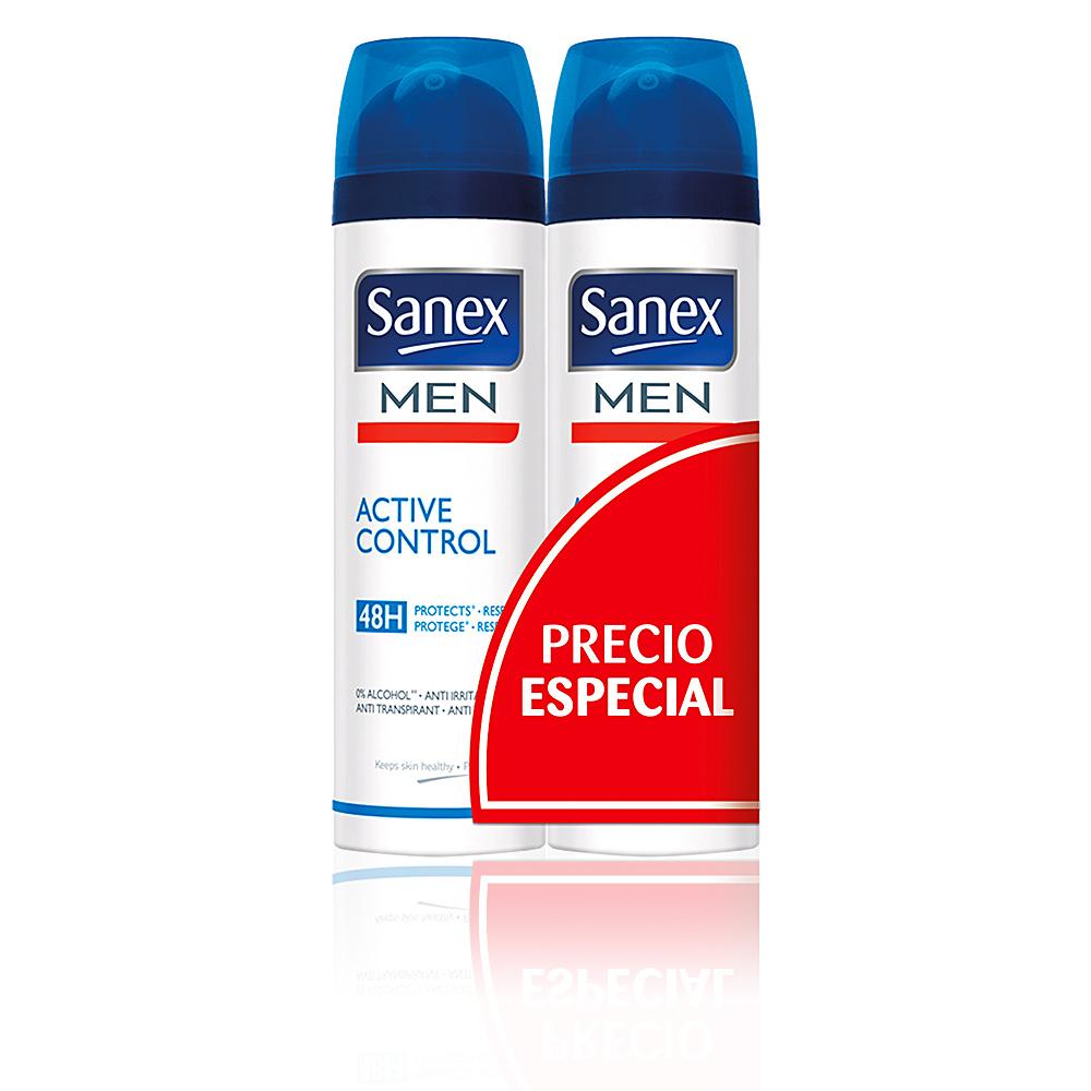 Spray Deodorant Men Active Control Sanex Men Active Control H (2 pcs) 200 ml