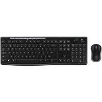 Logitech MK270 Wireless Keyboard and Mouse Desktop Kit, USB, Spill Resistant