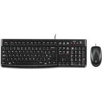 Logitech MK120 Wired Keyboard and Mouse Desktop Kit, USB, Low Profile