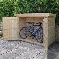 6'5 x 2'10 Forest Large Double Door Pent Wooden Garden Storage - Bike / Mower Outdoor Store (1.9m x 0.86m)