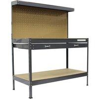 SwitZer Steel Garage Storage Work Bench - Grey