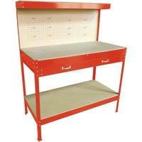 SwitZer Steel Garage Storage Work Bench - Red