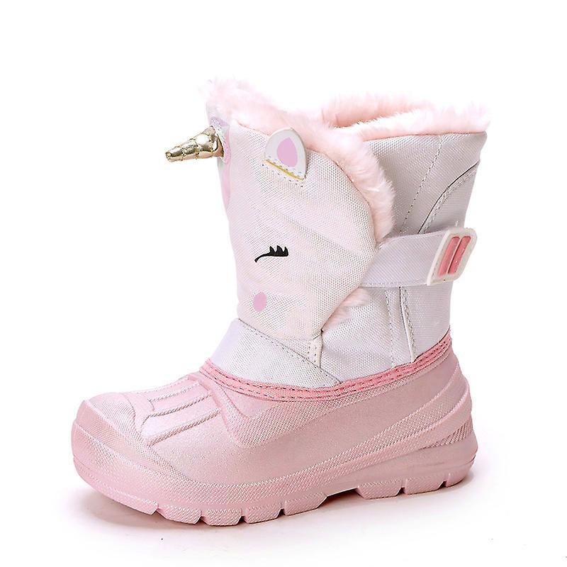 AFFINEST Children'S Snow Boots High Quality High Top Winter Warm Shoes For Girls 096 Pink 24