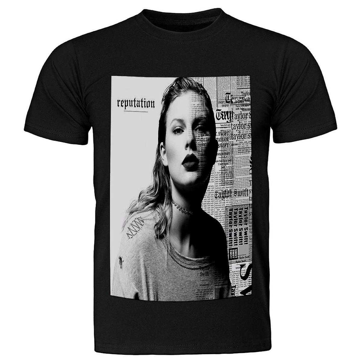 Gamurry Taylor Swift Reputation Tour Leisure Men Women Adults T-shirt Customizable Pattern Sport Black Tops XL