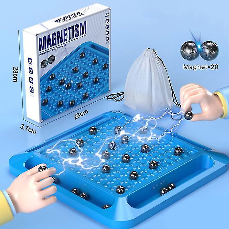 Aswei Magnetic Chess Game, Magnetic Board Games 2023, Fun Table Top Magnet Game With 20 Magnets, Strategy Game Family Party Game For Kids And Adults A