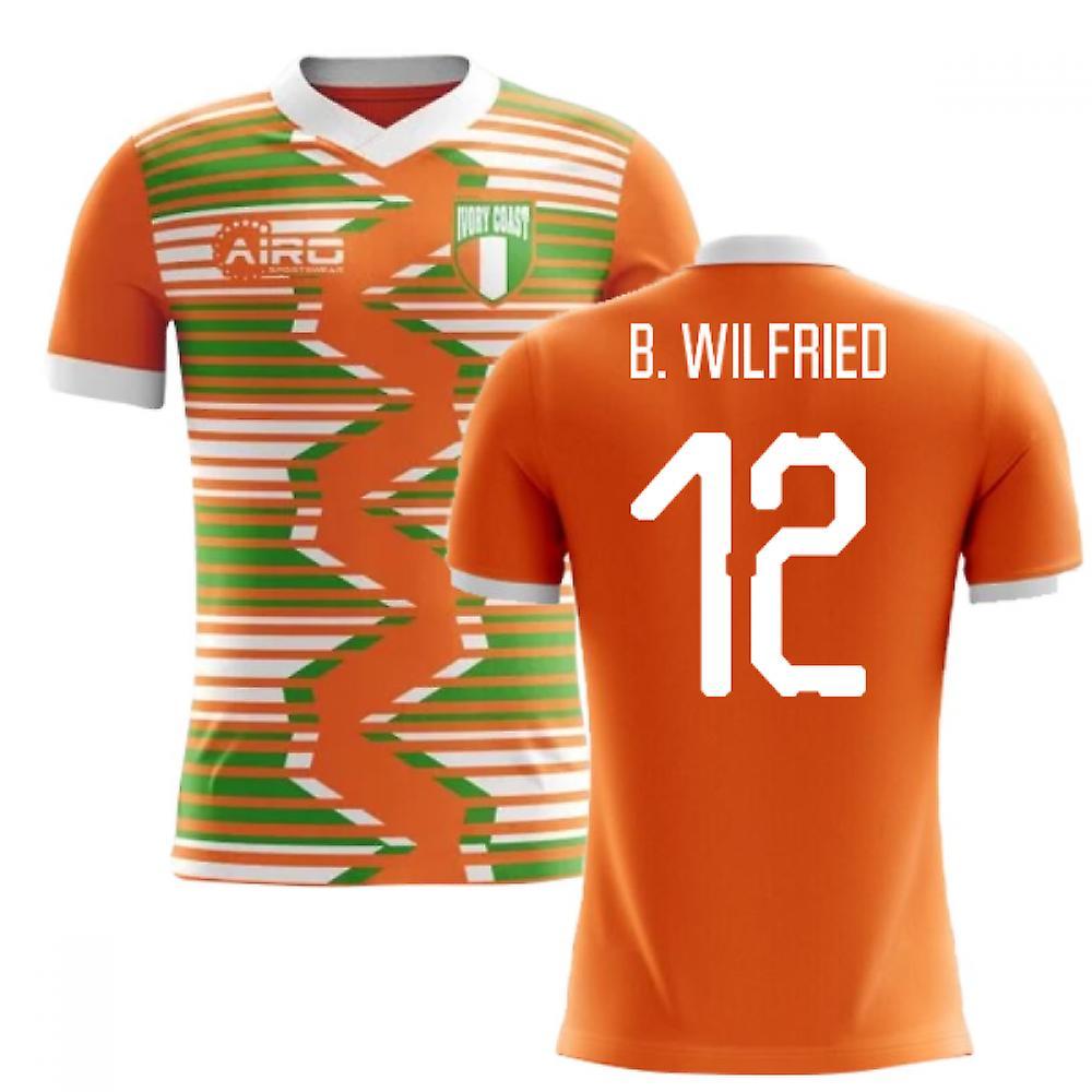 Airo Sportswear 2023-2024 Ivory Coast Home Concept Football Shirt (B. Wilfried 12) - Kids Orange MB 27-29 inch Chest (69/75cm)