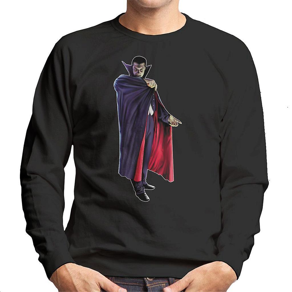 Dracula Cape Pose Men's Sweatshirt Black Large