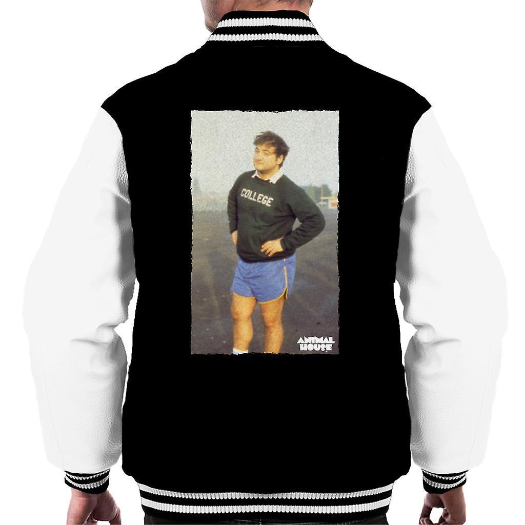 Animal House John Bluto Blutarsky Posing Men's Varsity Jacket Black/White Large