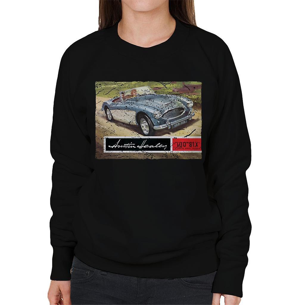 Austin Healey Country Road British Motor Heritage Women's Sweatshirt Black XX-Large