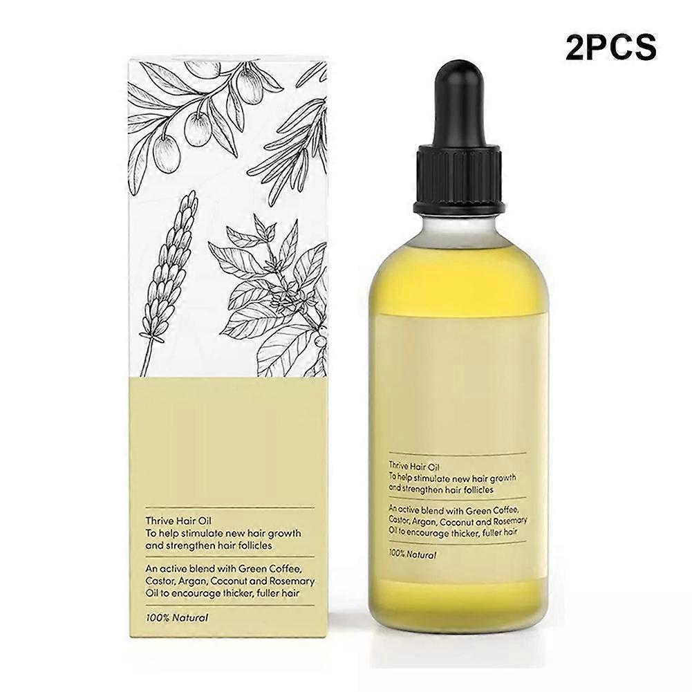 unbrand 60ML Natural Hair Care Oil Frizz Improvement Nourishing Hair Oil for Women Men 2 pcs