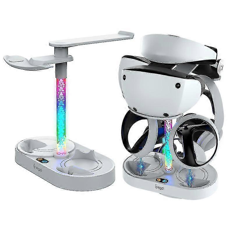 Unbrand Magnetic Rainbow Charging Station Compatible With Ps Vr2 Controller, With Ps5 Headset Stand Rgb Light, Ps Vr2 Accessories