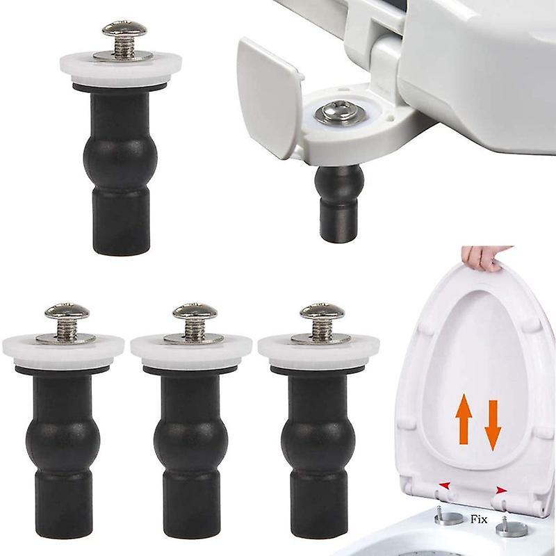 Phwj 6 Pack Toilet Seat Hinge Bolt Screws Toilet Seat Fixings Fix Expanding Rubber Top Nuts Screws Mount Seat Hardware Toilet Seat Replacement Part...