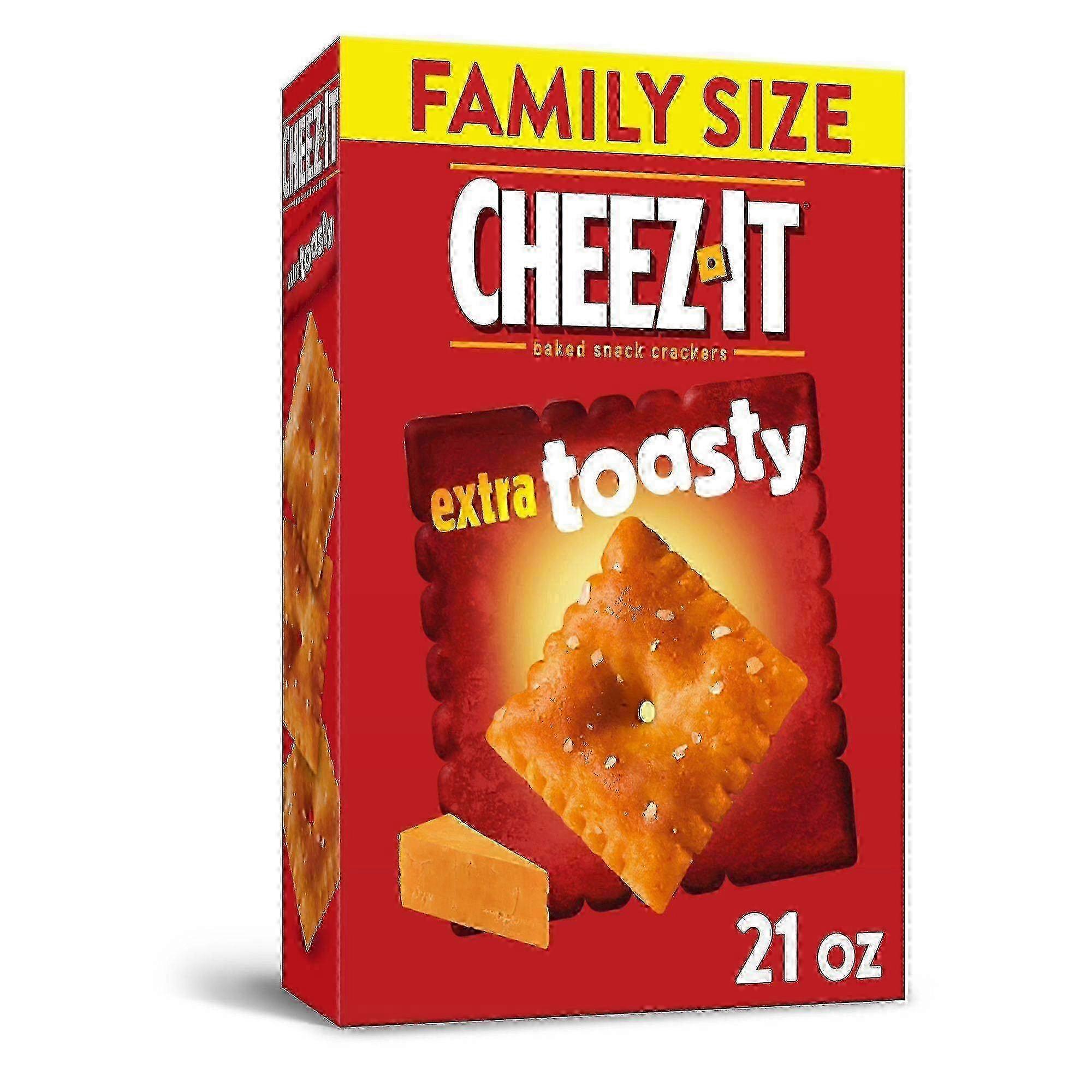 Cheez-it Extra Toasty Family Size Baked Snack Cheese Crackers, 21 Oz