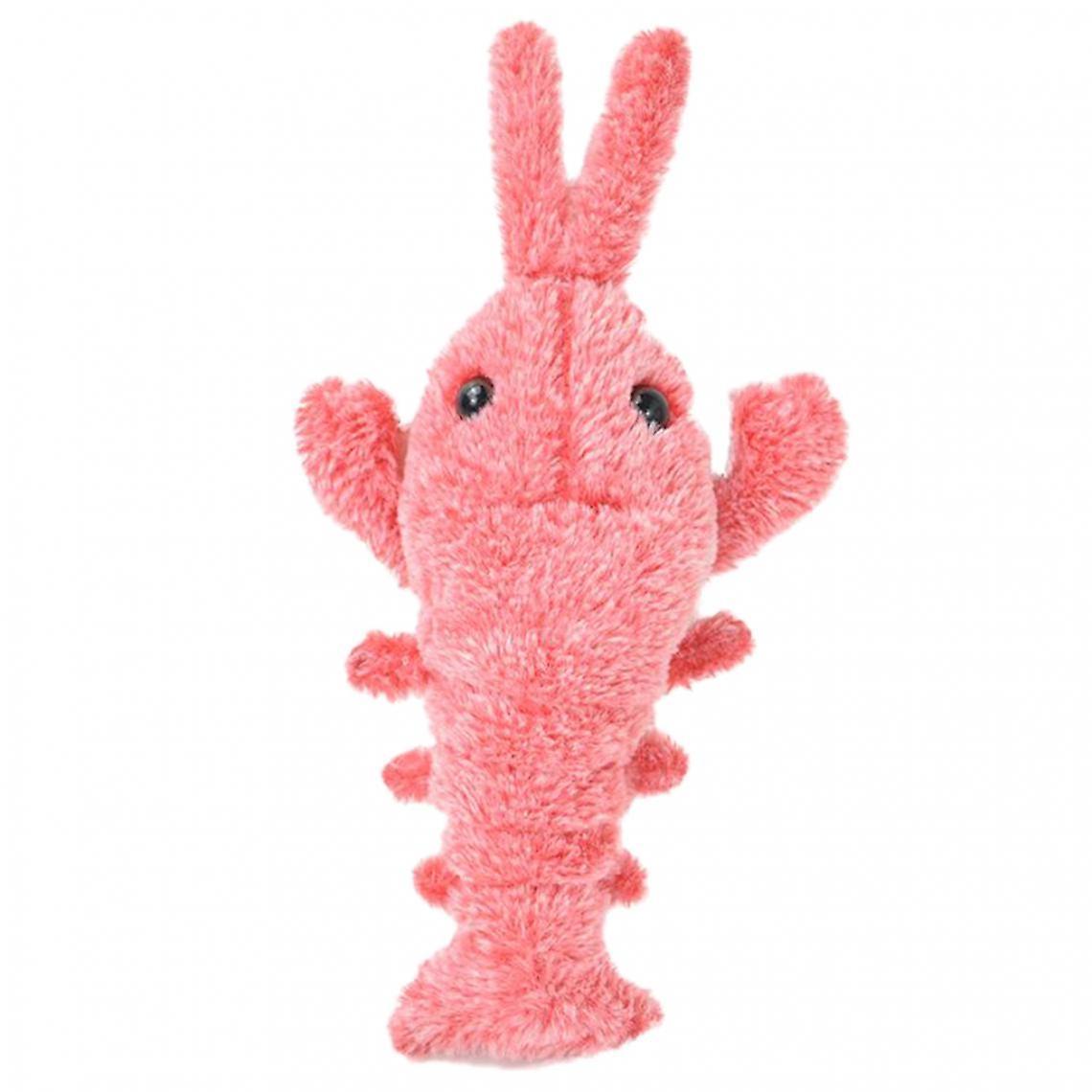 Jiekesen Realistic Flop Lobster Cat Toy, USB Rechargeable Motion Kitten Toy, Funny Wiggle Lobster, Perfect for Kicking, Chewing