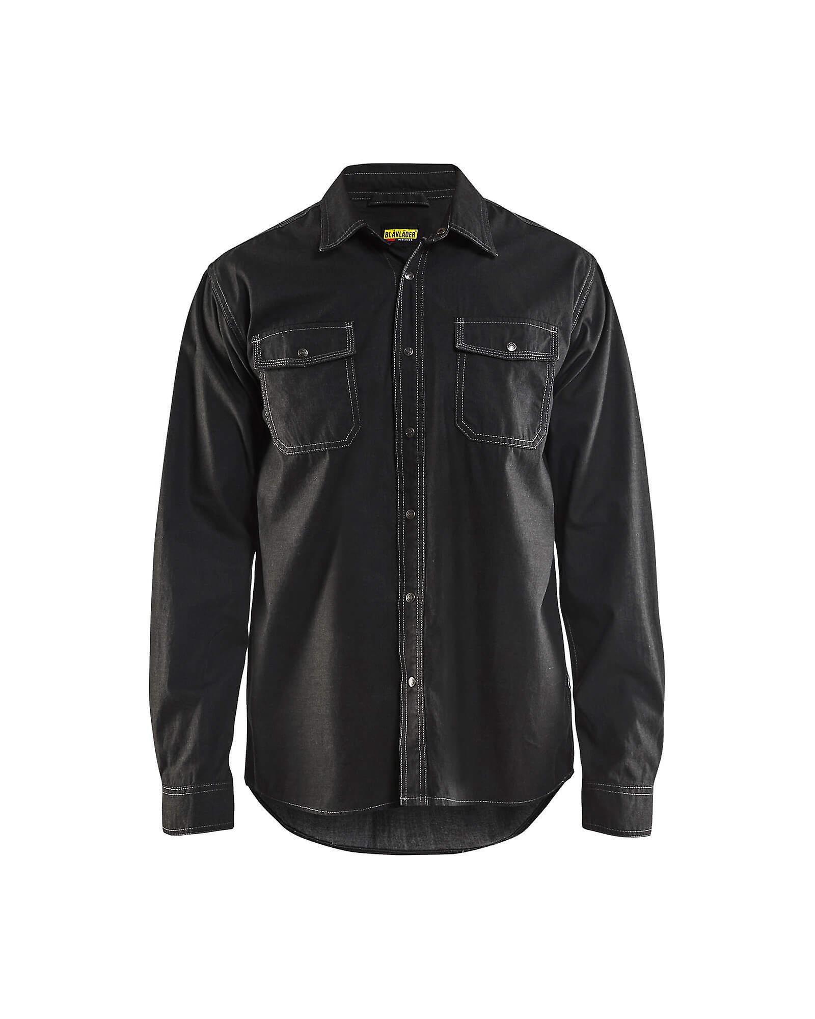 Blaklader 3295 Workwear Denim Shirt - Mens (32951129) Black S