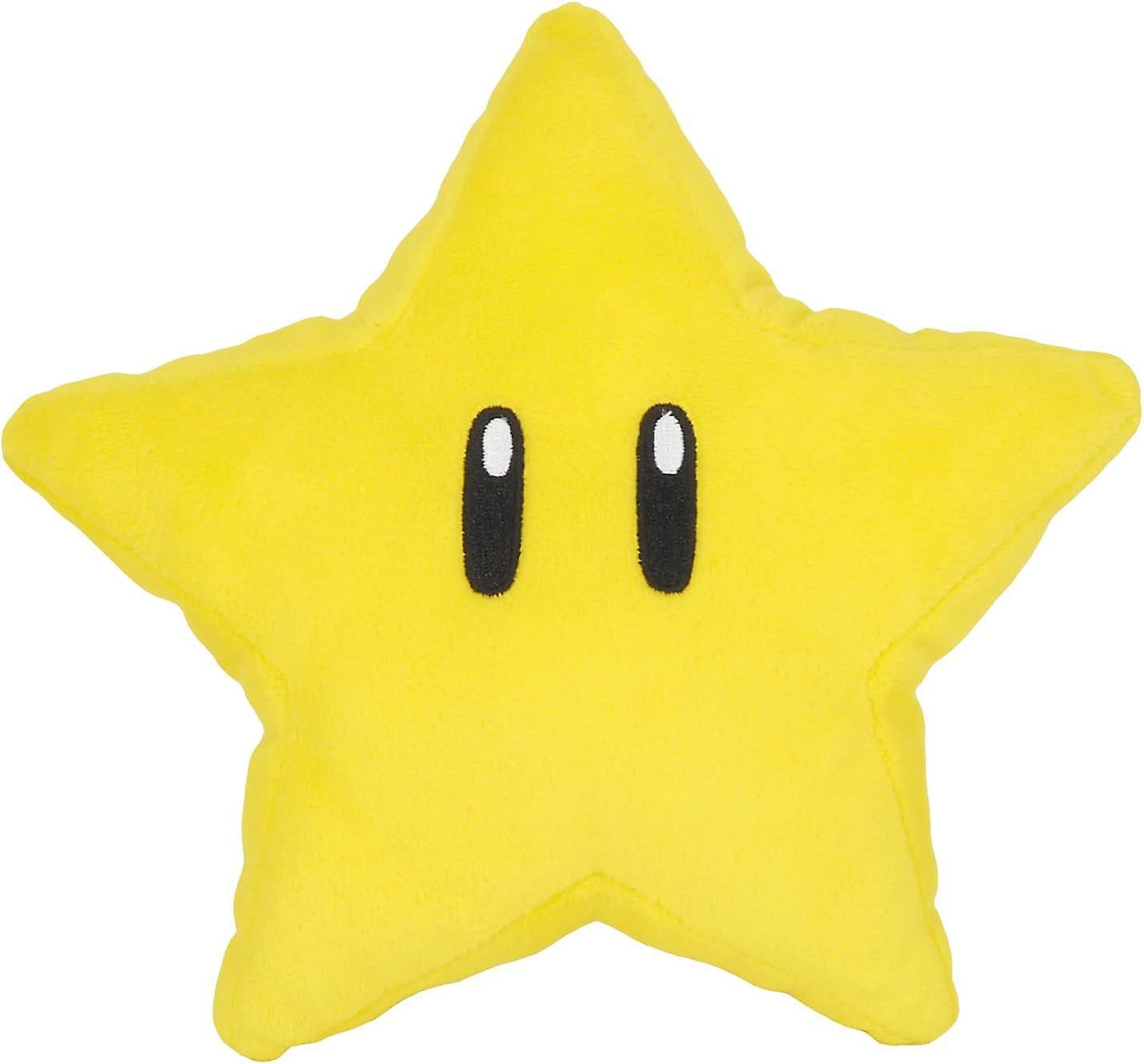 Heyone Super Mario All-stars Series Super Star 6-inch Plush, Yellow