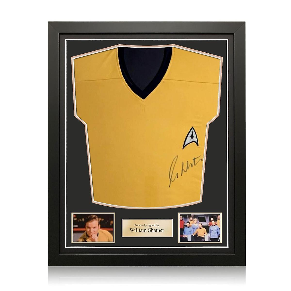 Exclusive Memorabilia William Shatner Signed Star Trek Jersey. Standard Frame