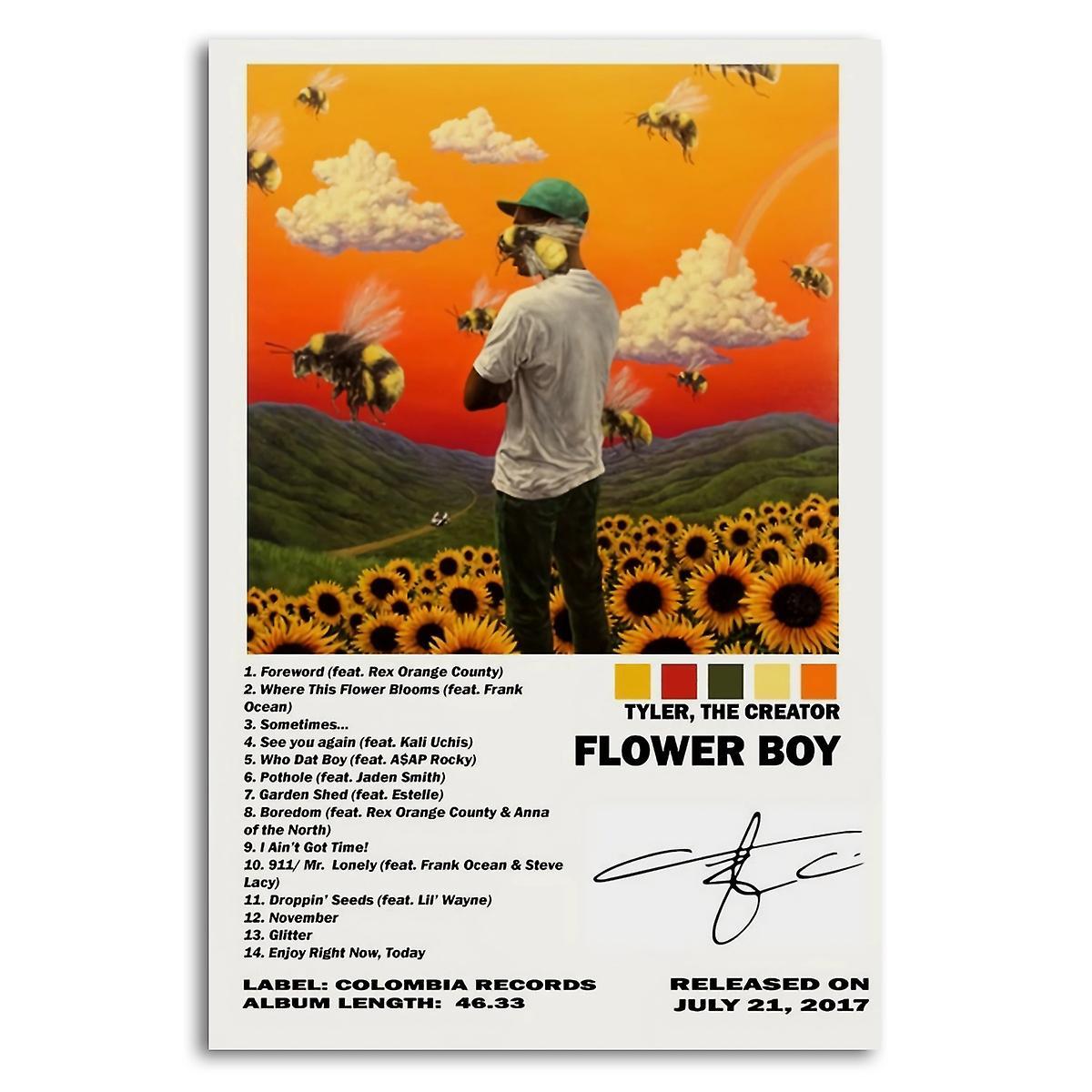 Gamurry Flower Boy Tyler, the Creator Album Cover Poster Cover Canvas Poster Bedroom Sports Landscape Office Room Perfect for any Room Decor Gift  ...