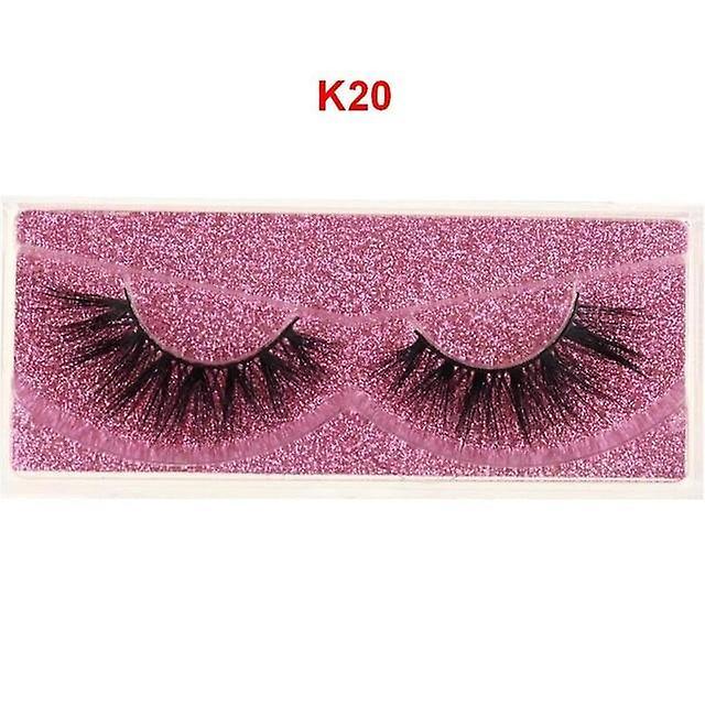 Slowmoose Eyelashes 100% Cruelty Free Handmade - 3d Mink Lashes, Full Strip Lashes, Soft K20