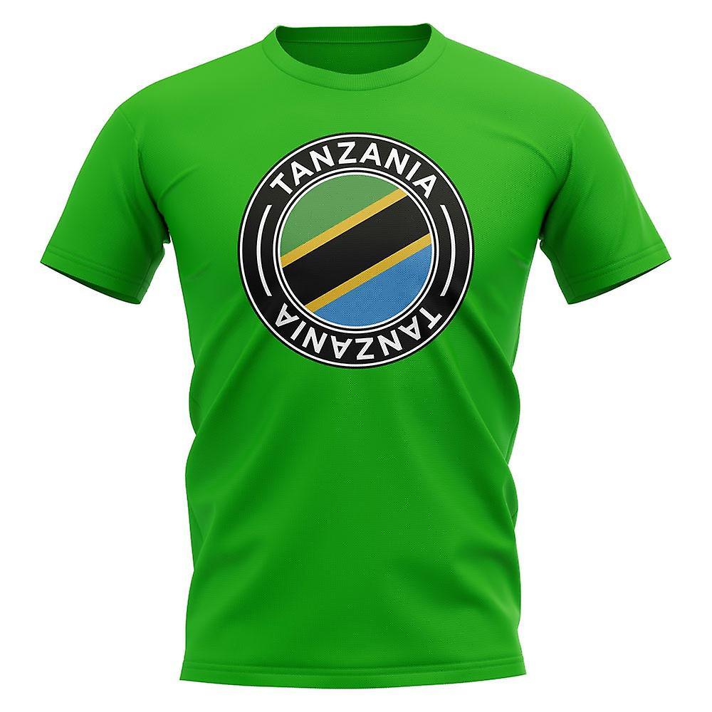 UKSoccerShop Tanzania Football Badge T-Shirt (Green) Womens M (Size 12 - 34 inch Chest)