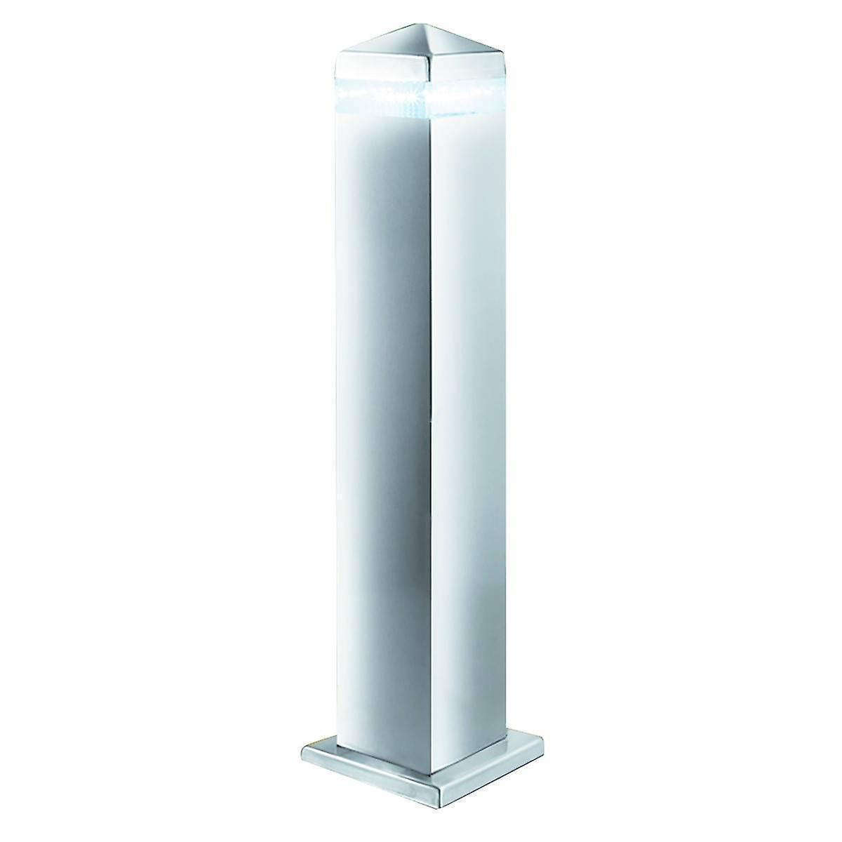 Searchlight Lighting India LED 16 Light Square Outdoor Bollard Post Light Satin Silver, Stainless Steel IP44