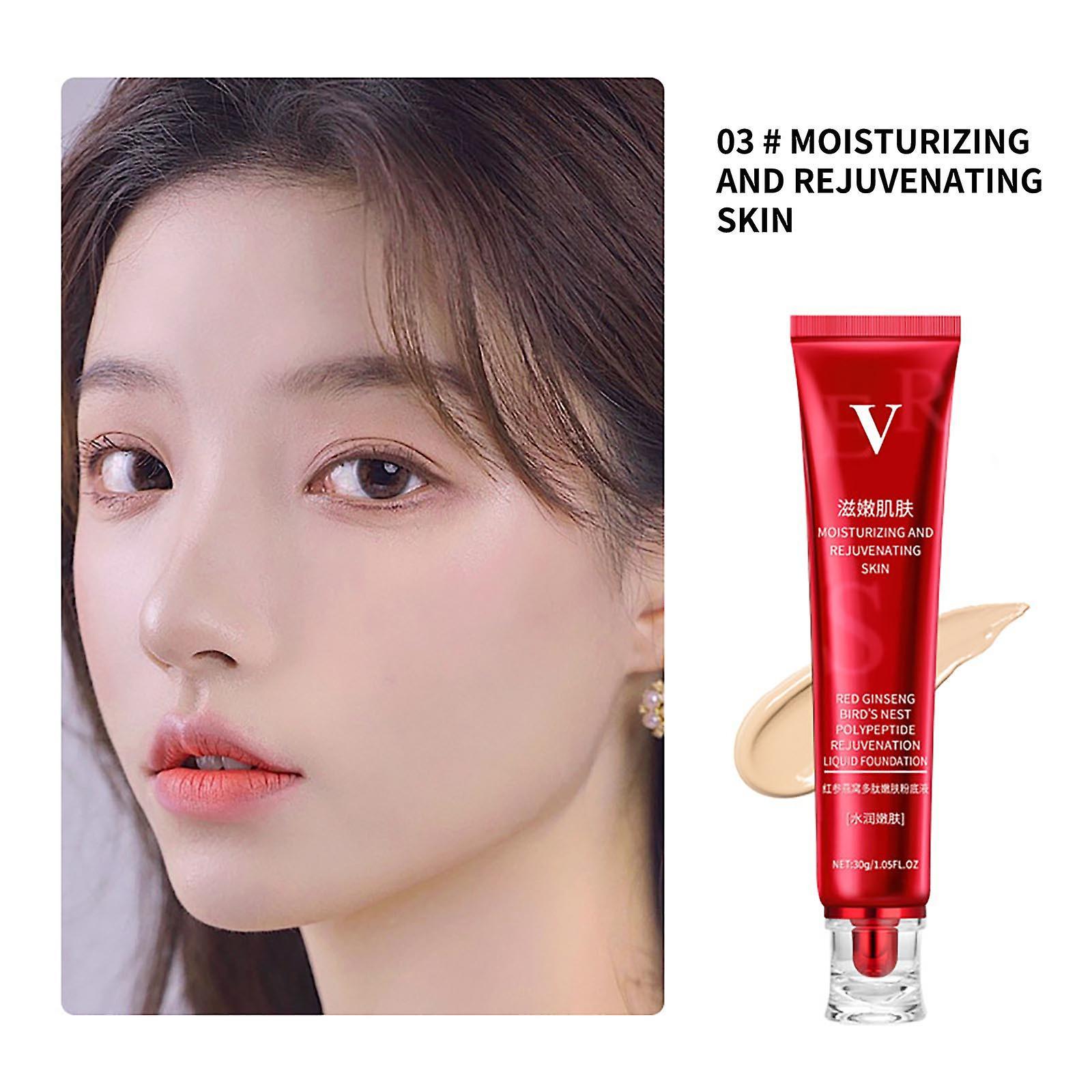 Kakanwo Foundation Red Ginseng Bird'S Polypeptide Skin Nourishing Long-Lasting Moisturizing Clearance C