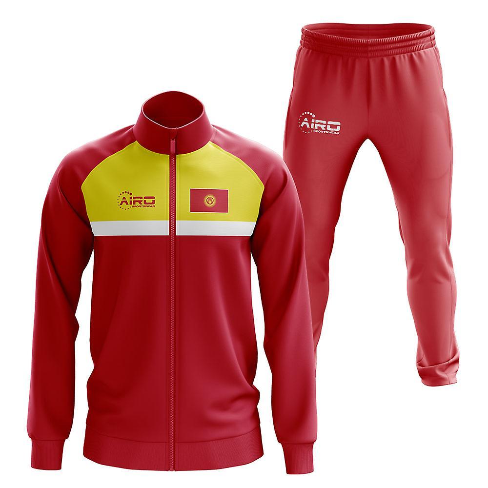 Airo Sportswear Kyrgyzstan Concept Football Tracksuit (Red) XXL 50-52 inch Chest (124/136cm)