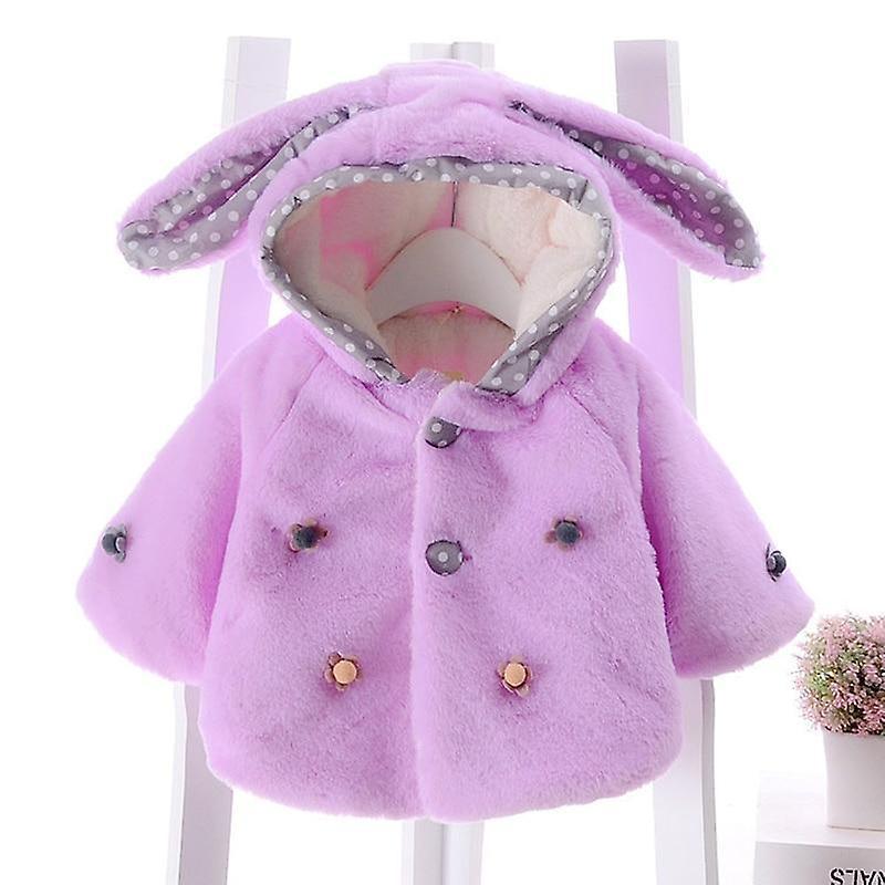 Slowmoose Baby Winter Clothes, Cute Fleece Fur Coat 24M