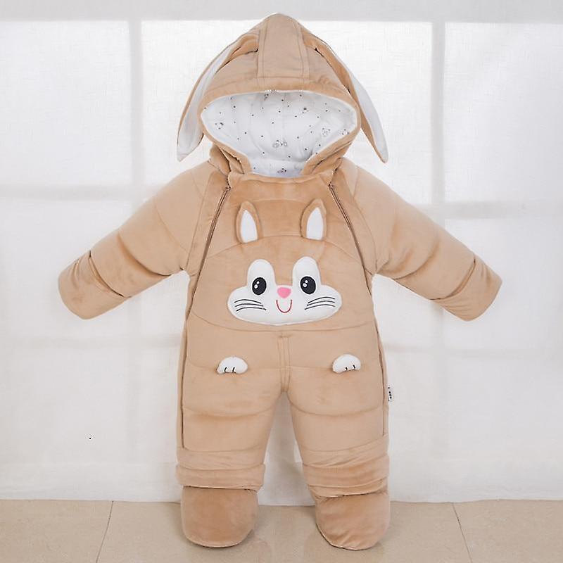 Slowmoose Cold Winter Warm Down Clothing - Newborn Coat Romper Snowsuit 6M / rabbit Khaki