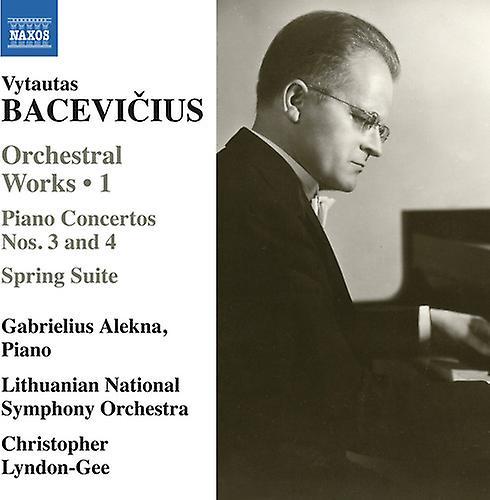 Naxos Bacevicius / Alekna / Lithuanian National Symphony - Orchestral Works 1 - Piano Concertos Nos. 3 & 4  [COMPACT DISCS] USA import