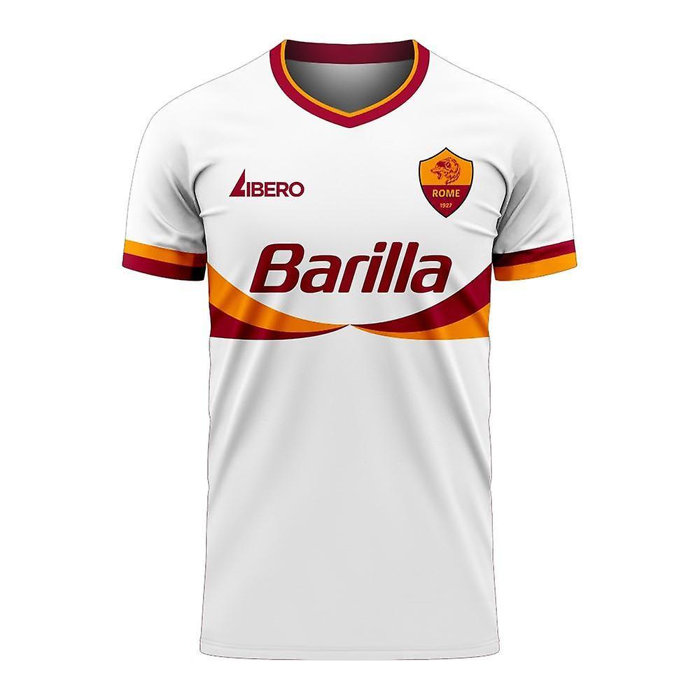 Libero Sportswear Roma 2024-2025 Away Concept Football Kit (Libero) White 5XL