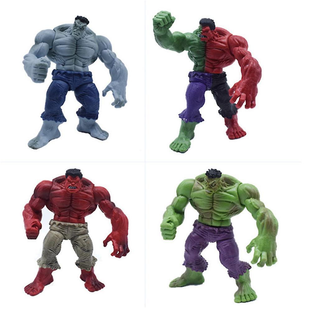 Waytogo 4pcs/set Superhero Marvel Hulk Figure Action Figures Kids Boys Gifts Action Doll Sets Kits