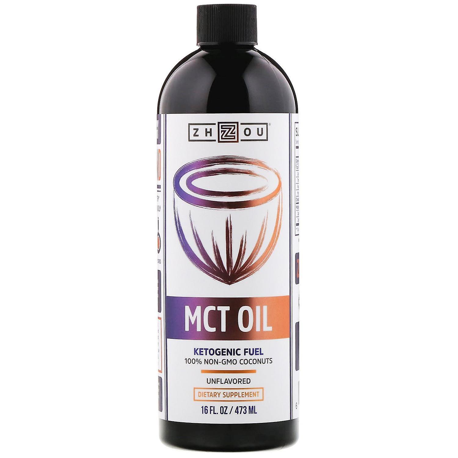 Zhou Nutrition, MCT Oil, Unflavored, 16 fl oz (473 ml)