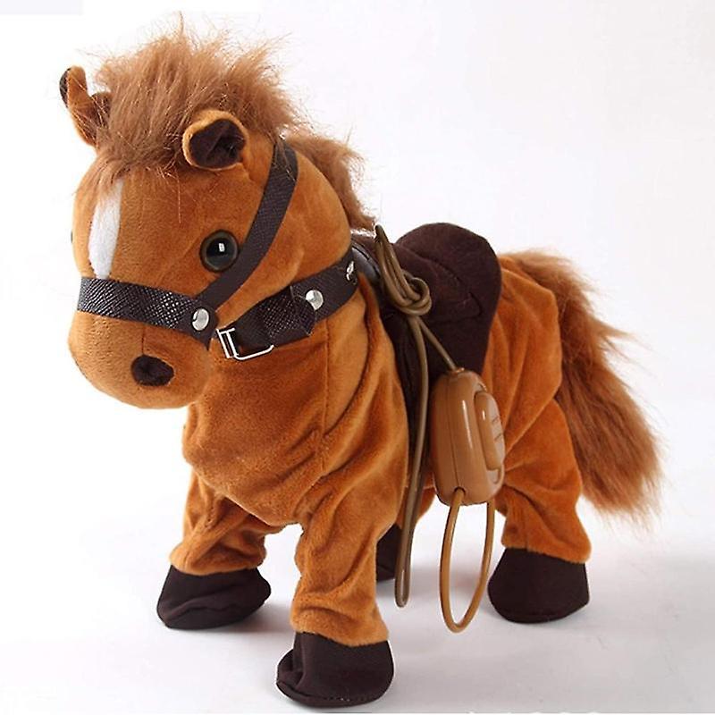 Electronic Interactive Horse Walk Along Horse With Remote Control Leash Dancing Singing Walking Musical Pony Pet Toys For Kids Robotic Toys