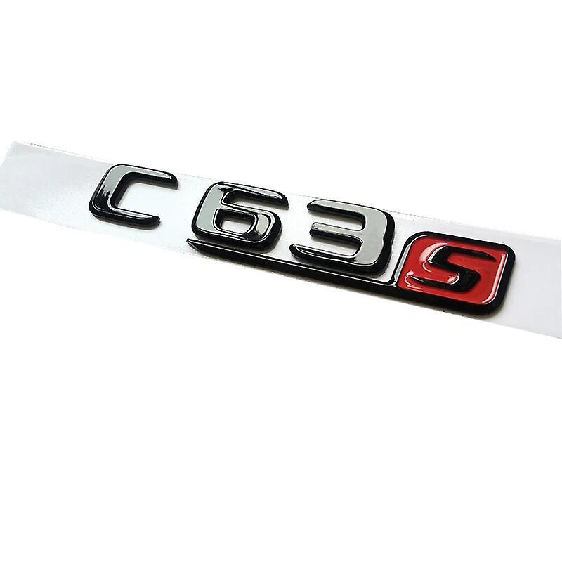 Hikig 3d Abs Black C63 S Logo C63s Emblem Letters Sticker Nameplate Car Trunk Badge For Mercedes Benz C63s Amg W205 W204 Accessories