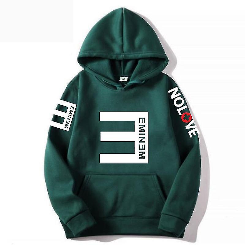 Renekton Eminem Sweatshirt Eminem Anti-e Hip-hop Thickened Pullover Sweatshirt For Men And Women Hoodie Green M