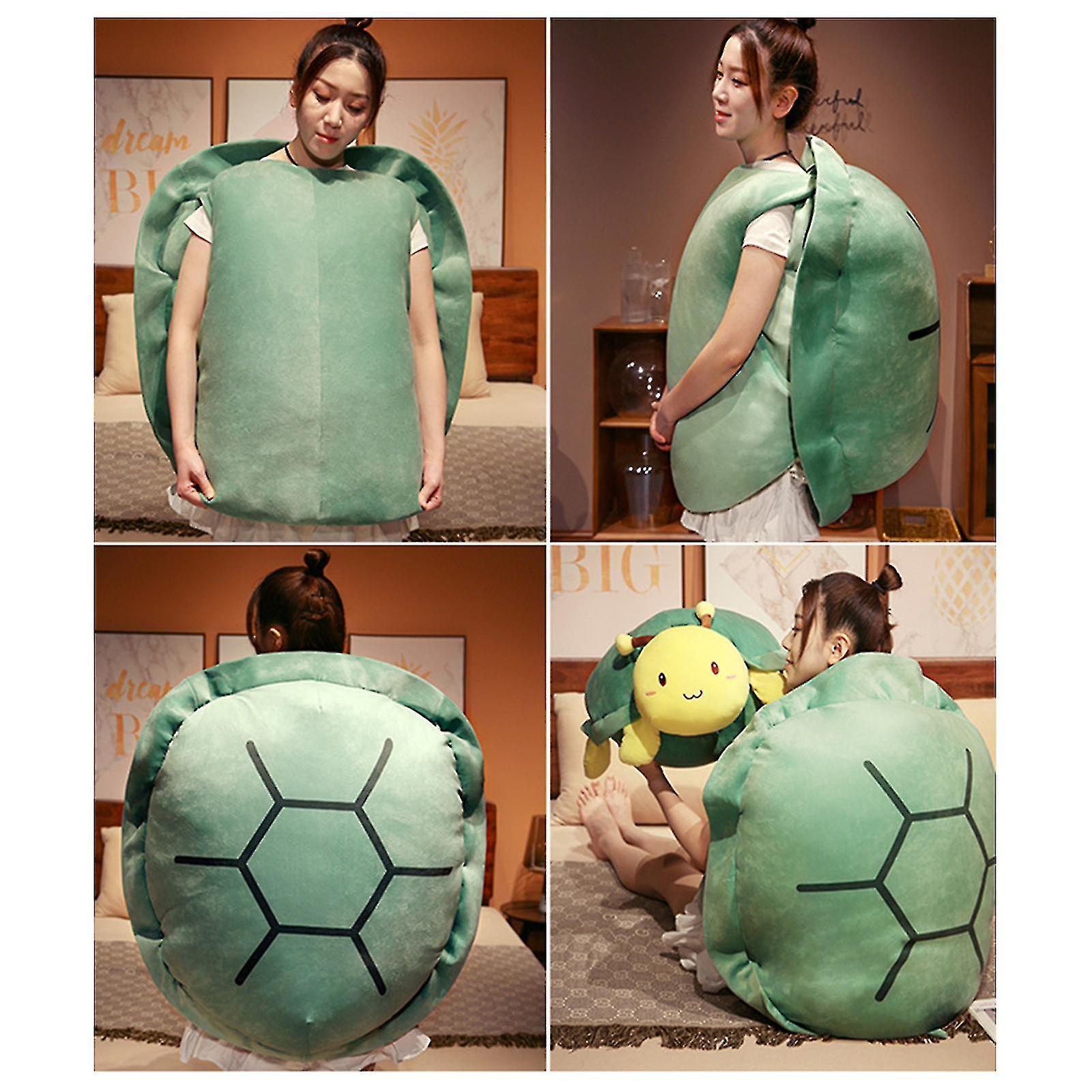 Bean Hotsale! Turtle Shell Plush Doll Wearable Turtle Shell Pillows Costume Plush Toy 60cm green