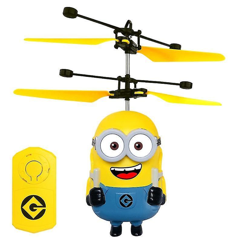 Wiuo Minions Aircraft Suspended Charging Anticollision Resistant Toy Induction Aircraft Remote Control Helicopter