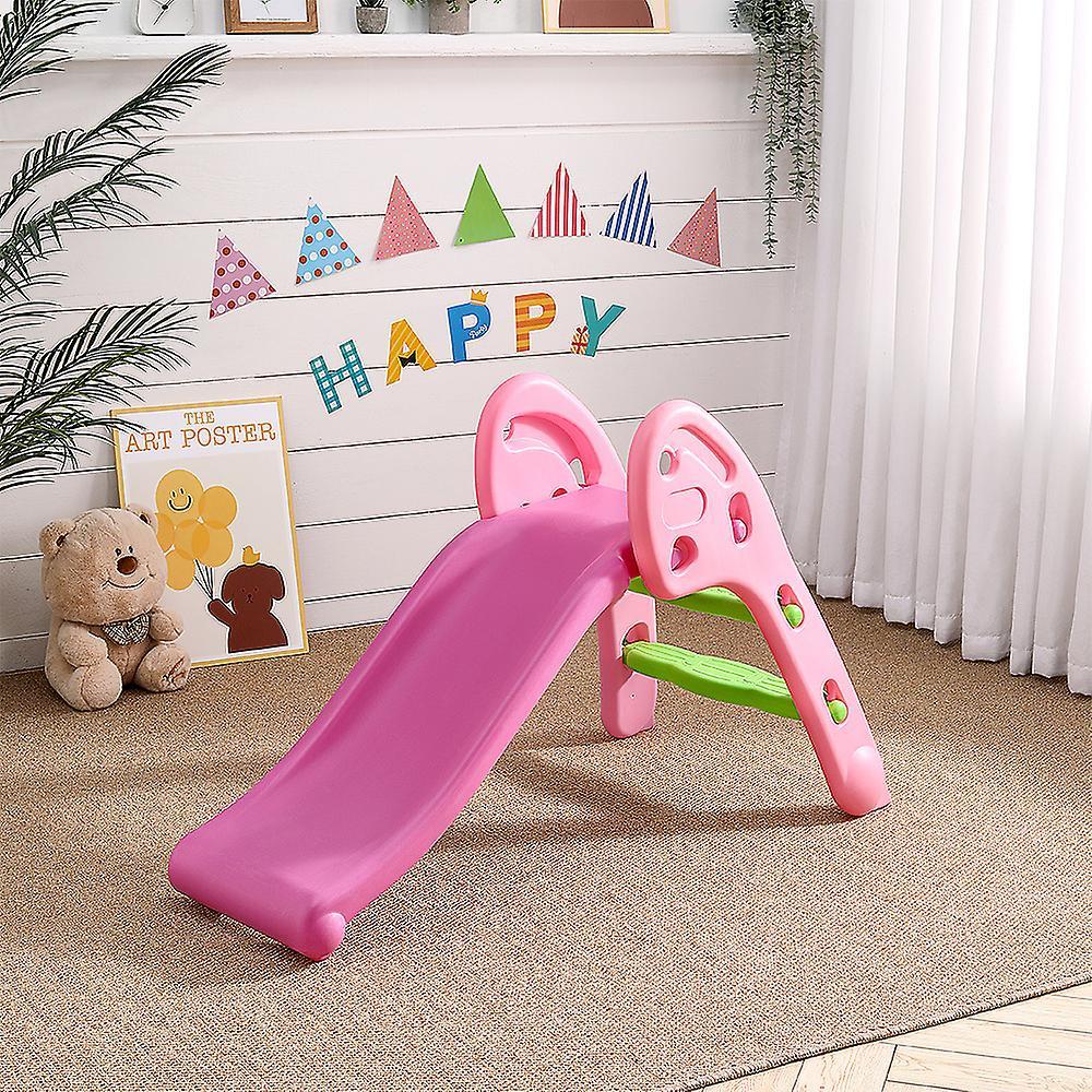 Living And Home Portable Folding Junior Play Slide Pink for Children Ages 1 To 3 Years Old