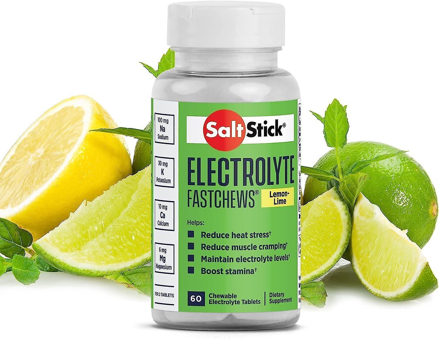 SaltStick Electrolyte FastChews - 60 Tablets - Lemon-Lime