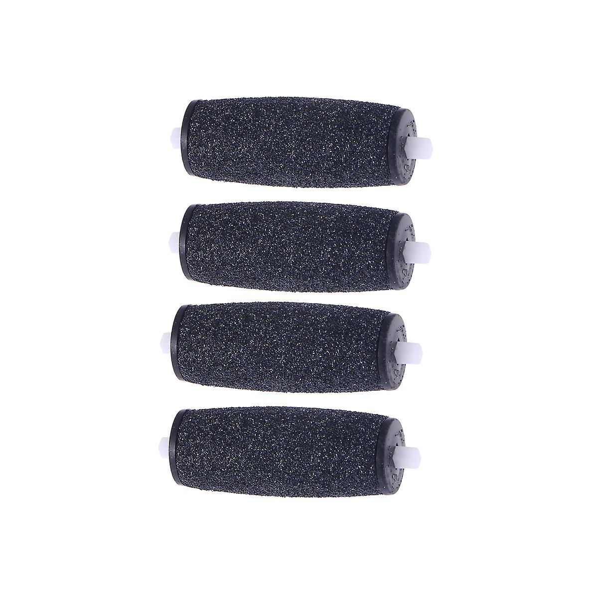 Tinksky 4 Extra Coarse Replacement Roller Refill Heads for Electronic Foot File Black 6.00X2.00X2.00CM