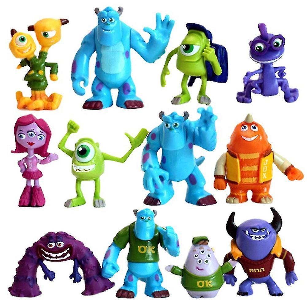 Aswei 12 Pcs Monsters University Toys Figures Set, Poseable Movie Characters Collectible Model Dolls Action Figures Gift For Kids