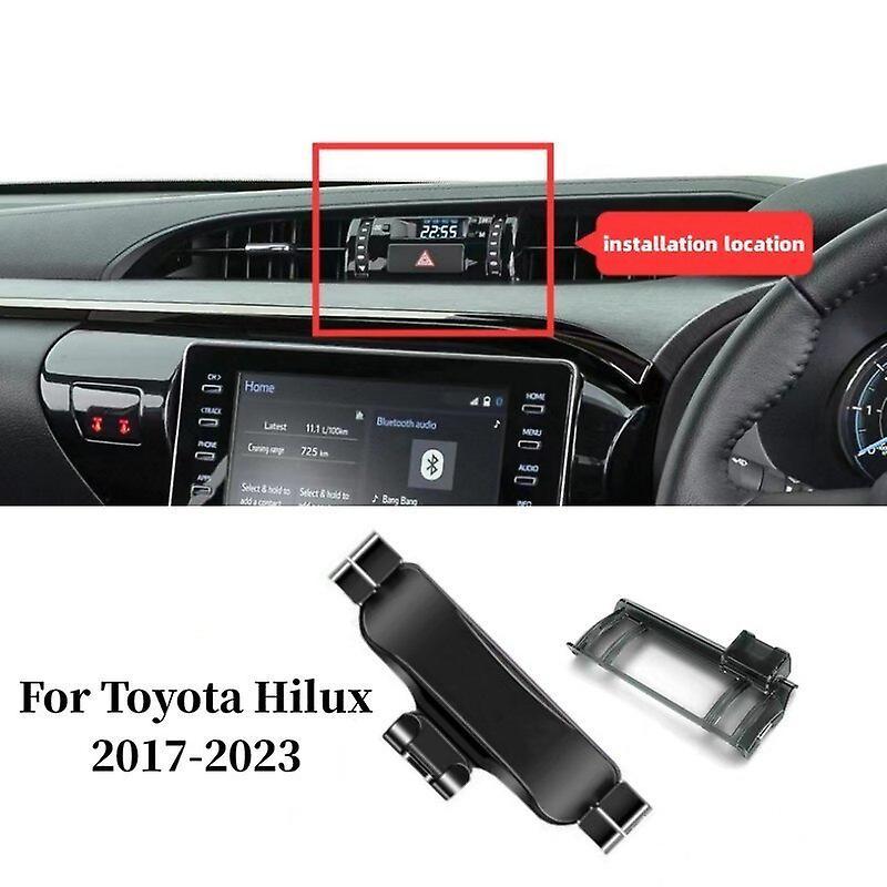 Vehicle Car Phone Mount Holder For Toyota Hilux 2017 2018 2019 2020 2021 2022 2023 Car Interior Accessories Black