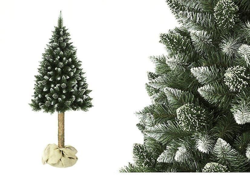 Viking Choice Art Christmas tree 180 cm with frame - 3 pieces Green white Kerstboom - grenen stam - voet