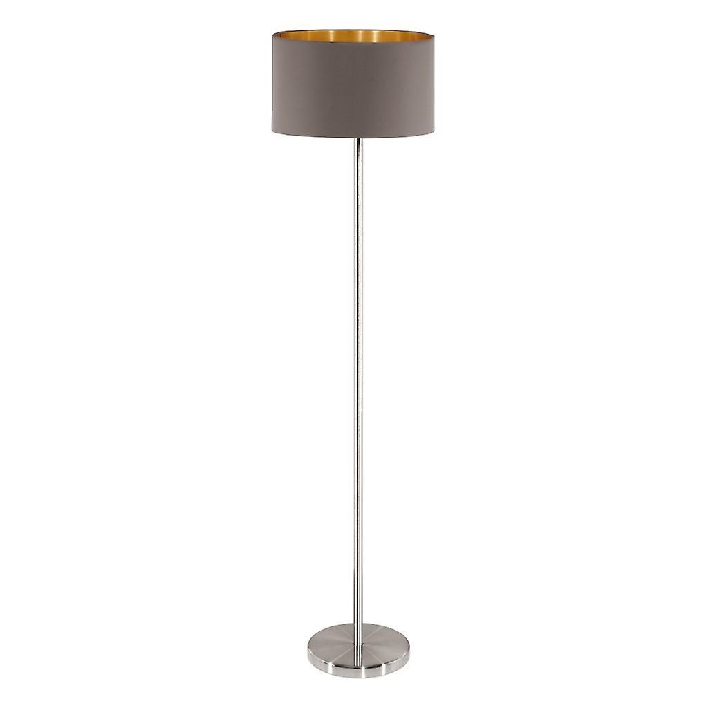 Eglo Lighting Maserlo 1 Light Floor Lamp Satin Nickel, E27