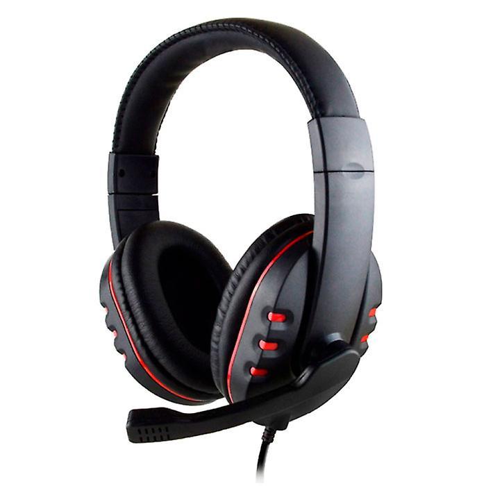 SOONHUA Wired Gaming Headphones Headset Headphones Over Ear with Microphone Red