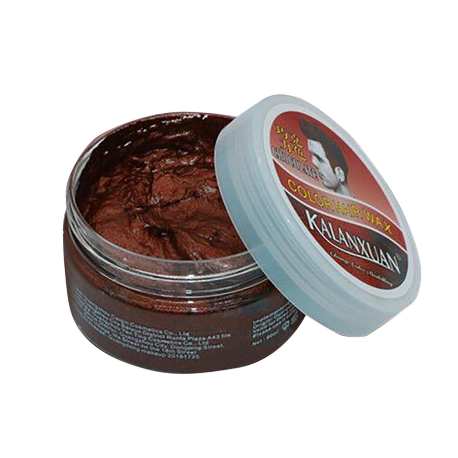 Popubear Hair Wax Long Lasting No Discoloration Fashionable Temporary Hair Color Hairstyle Cream For Cosplay Chocolate