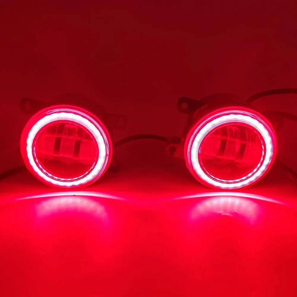 Eccpp 1 Set For Jaguar X-Type (CF1) Saloon 2001-2009 Car LED Bulb Fog Light Angel Eye DRL Daytime Running Light 12V Foglamp Red Angel Eye