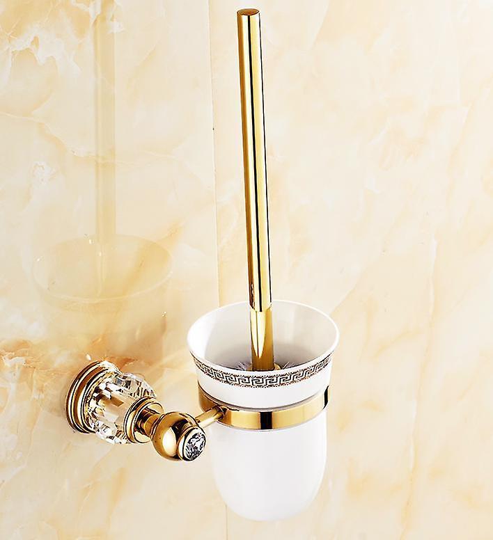 Slowmoose Luxury Crystal Brass Accessories- Hardware Soap Dish, And Towel Paper Holder toilet brush