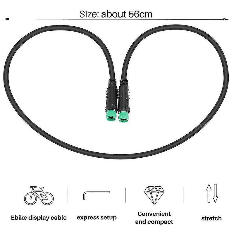 Ddyyhe Electric Bicycle 5 Pin Male To Male Display Extension Cable Connector Compatible Bafang Mid Motor Bbs01/bbs02/bbshd